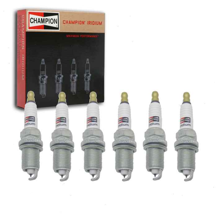 6 pc Champion Iridium Spark Plugs for 2002-2004 Porsche 911 3.6L H6
