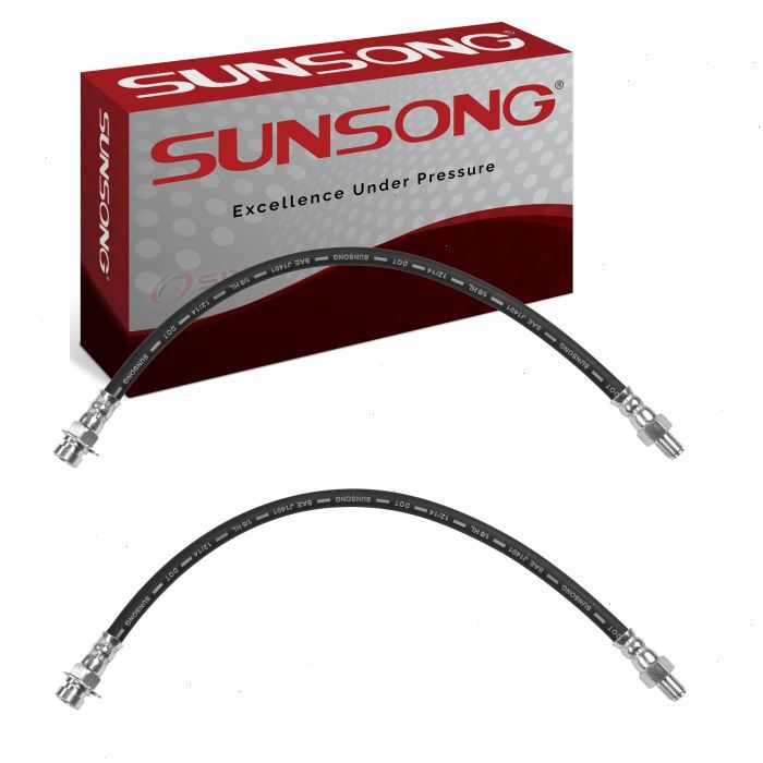 1954-1957 Pontiac Star Chief 2 pc Sunsong Brake Hydraulic Hoses Rear -  Hoses Pipes