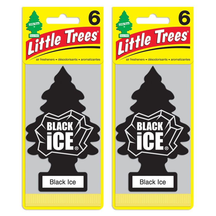 Little Trees Black Ice Air Freshener for Car and Home - 12 pack