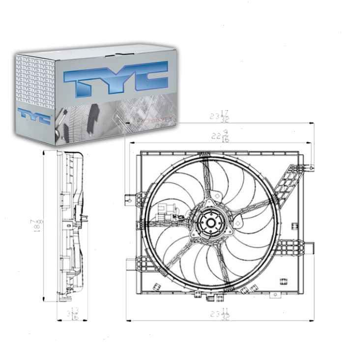 Radiator Cooling Fan for 2012-2016 Nissan Versa AT CVT Models 