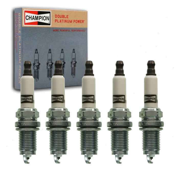 5 pc Champion Double Platinum Spark Plugs for 2006-2014 Volkswagen Beetle  2.5L L5