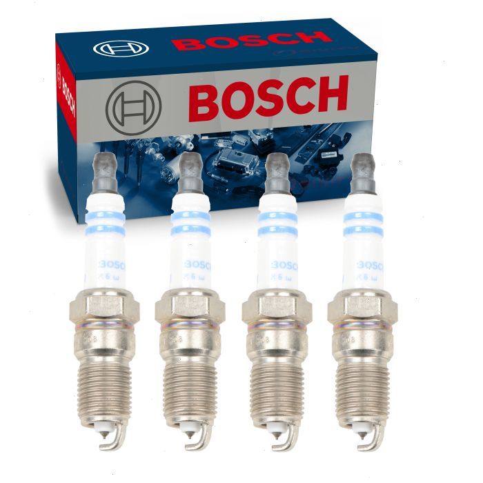 4 pc Bosch Double Platinum 8102 Spark Plugs for Ignition Wire