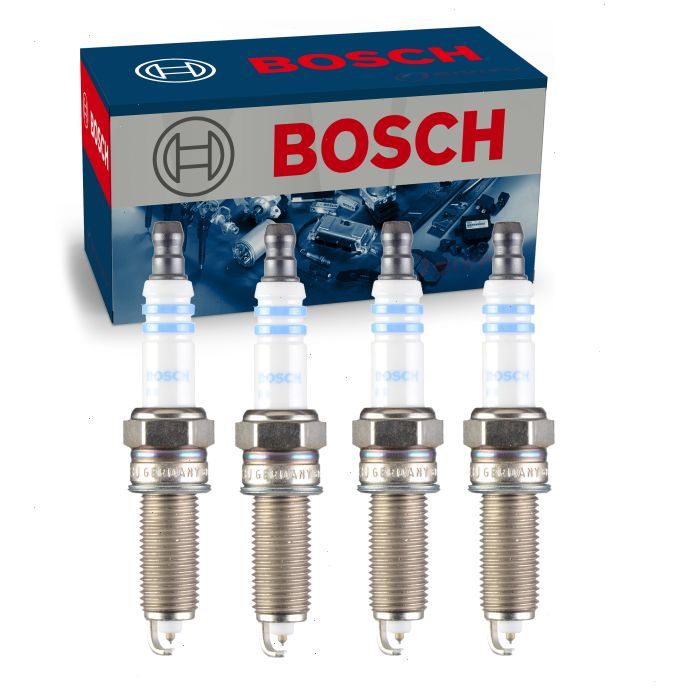 4 pc Bosch Double Iridium 9686 Spark Plugs for Ignition Wire Secondary