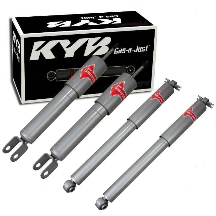 4 pc KYB Gas-a-Just Front Rear Shock Absorbers for 2006-2010 Hummer H3