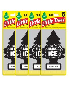 Little Trees Black Ice Air Freshener for Car and Home - 24 pack