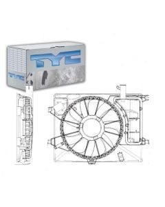 TYC Dual Radiator and Condenser Fan Assembly