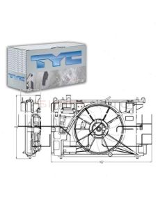 TYC Dual Radiator and Condenser Fan Assembly