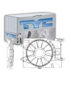 TYC Dual Radiator and Condenser Fan Assembly