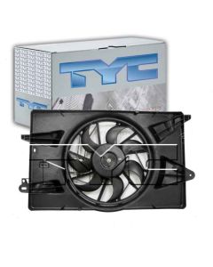 TYC Dual Radiator and Condenser Fan Assembly