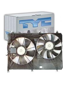 TYC Dual Radiator and Condenser Fan Assembly