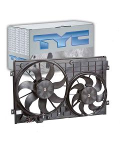 TYC Dual Radiator and Condenser Fan Assembly