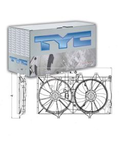 TYC Dual Radiator and Condenser Fan Assembly