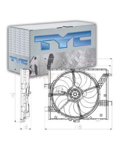 TYC Dual Radiator and Condenser Fan Assembly