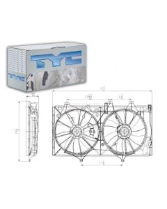 TYC Dual Radiator and Condenser Fan Assembly
