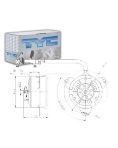 TYC Engine Cooling Fan Motor
